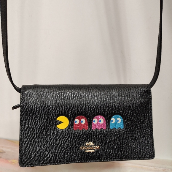 Coach Handbags - Coach F75605 Hayden Foldover Crossbody Clutch With PAC-MAN Animation